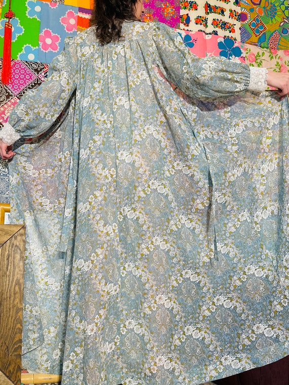70s Christian Dior Floral Prairie Dress - Gunne S… - image 7