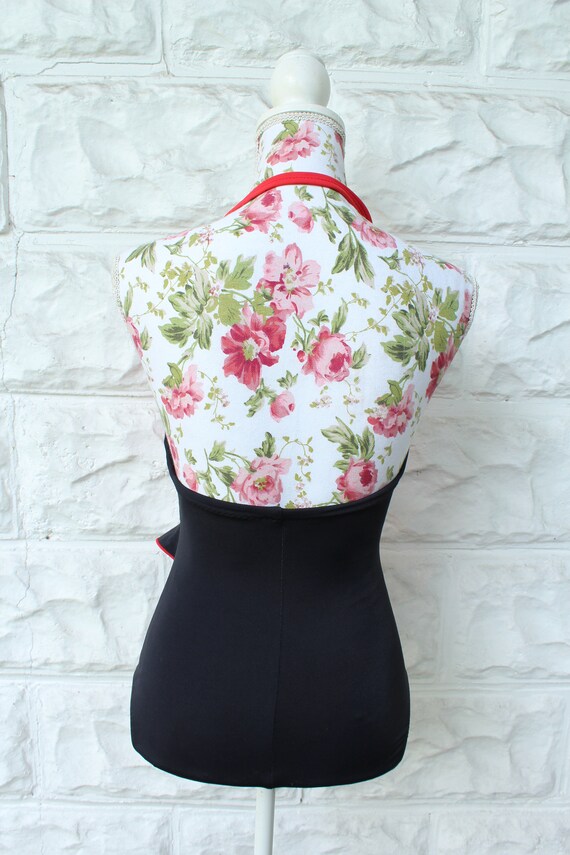 80s Strapless Bathing Suit - One Piece Bathing Su… - image 4