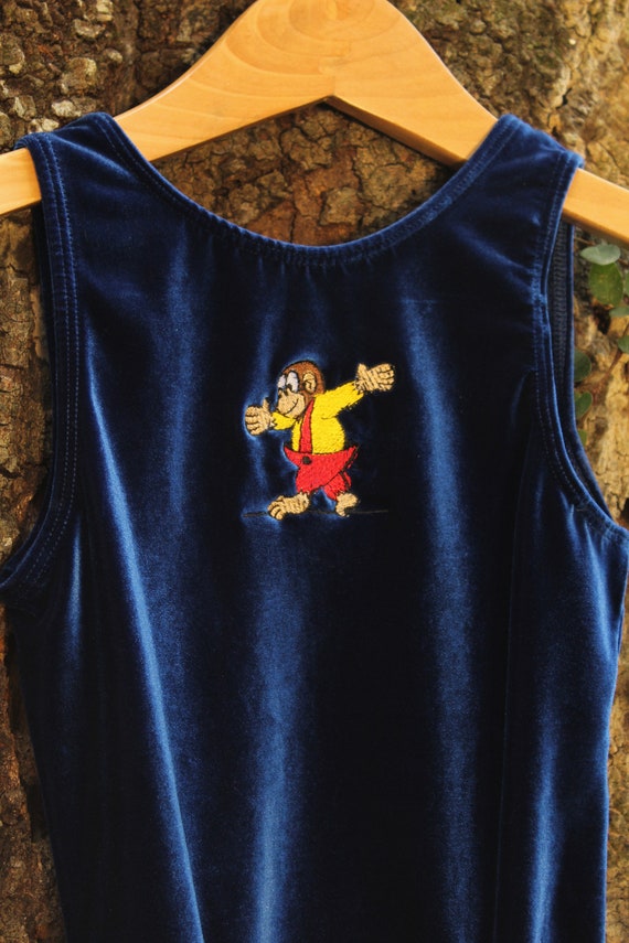 Vintage Girls Velvet Leotard - Kids Dance Costume… - image 3