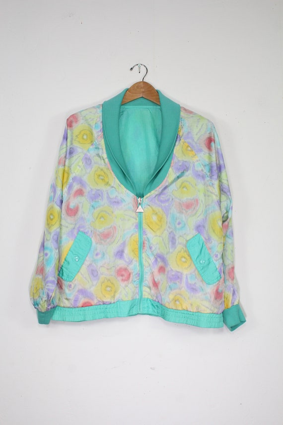 90s Pastel Windbreaker - 90s Pastel Track Jacket … - image 2