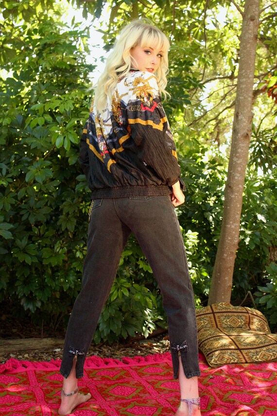 90s VINTAGE Mom Jeans - Black High Waisted Jeans -