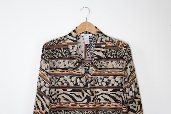 Vintage Silk Animal Print Shirt - Vintage Silk But