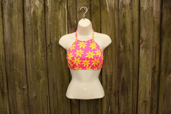 floral bathing suit top