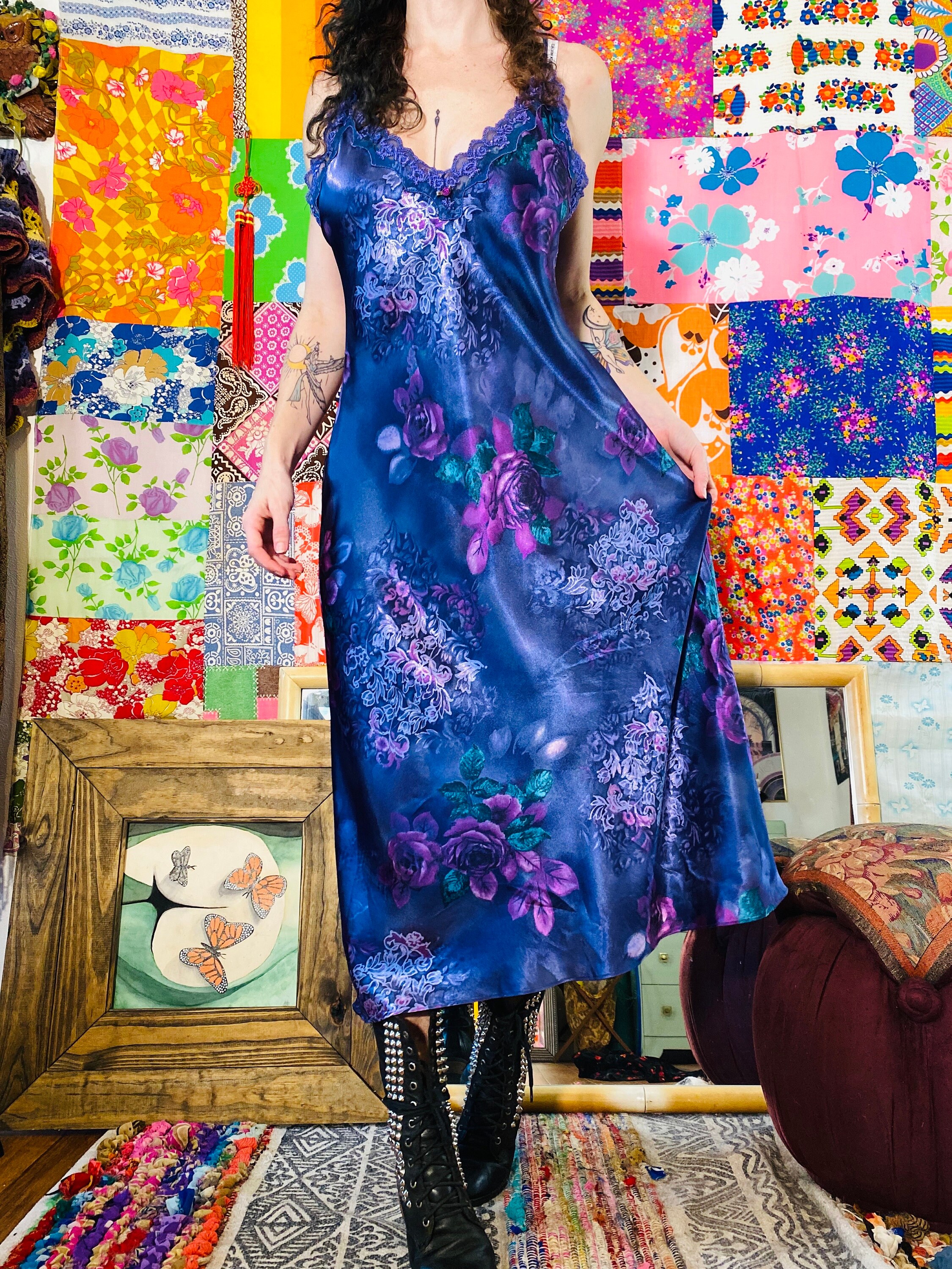 Long floral nightgown sale