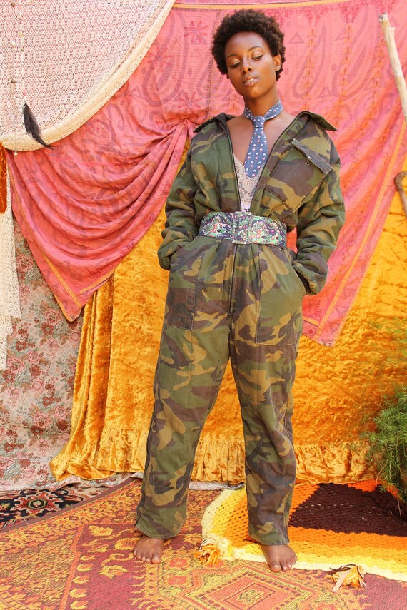Vintage Camo Jumpsuit - Camo Military Jumpsuit - U
