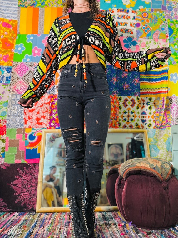 90s Reversible Jacket - Reversible Boho Jacket - … - image 1