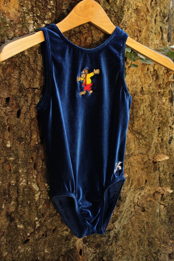 Vintage Girls Velvet Leotard - Kids Dance Costume… - image 2