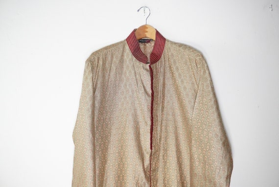 Vintage Silk Indian Robe - Gold Robe - Traditiona… - image 1