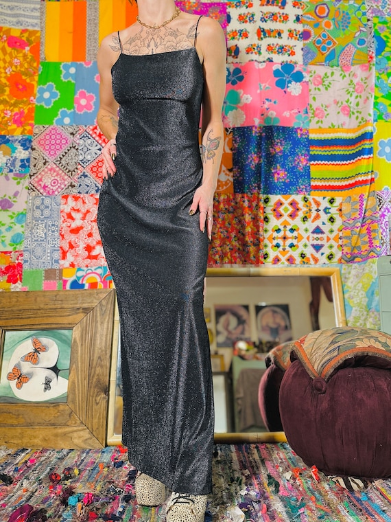 y2k maxi dress Cache Vintage Y2k 2000's Floral Long Dress Gown Prom Homecoming Wedding Guest Dress | Size 6