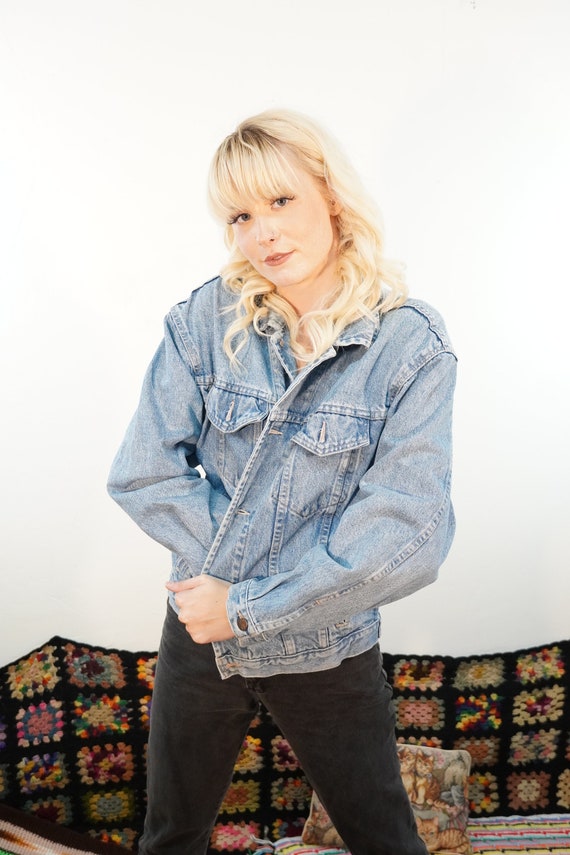 VINTAGE 90s Denim Jacket - Jean Jacket - Vintage M