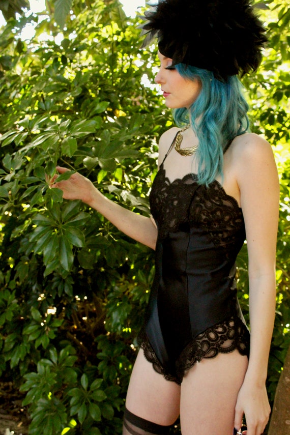 90s Black Lace Lingerie - 80s Lingerie - 90s Linge
