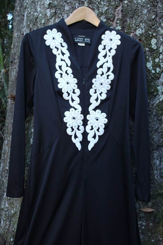 Black Disco Jumpsuit - Vintage 60s Disco Jumpsuit