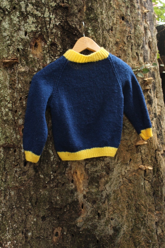 80s Abstract Bunny Sweater - Handknit Fuzzy Sweat… - image 3