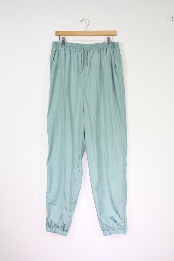 90s Unisex Sage Track Pants - Vintage Track Pants… - image 2