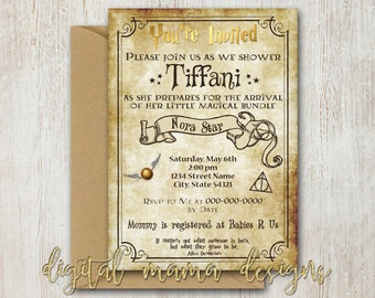 Harry Potter Gender Reveal Customized Invitation Harry