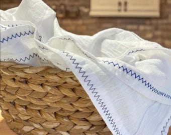 Cotton Tea Towels • Farmhouse Kitchen Decor • dough covering towel • dish drying towel