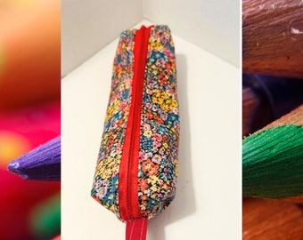 Pencil pouch,  school supplies case, floral pouches, coin purses, back to school gift, desk organization, office and school supplies