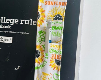 Pen Sleeves for planners , Motivational themed pen holders for Notebook, pencil holders, journaling lover gift, sunflower lover gift