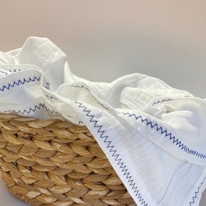 Cotton Tea Towel with Border: Farmhouse Kitchen Decor, dough covering towel, stocking stuffers