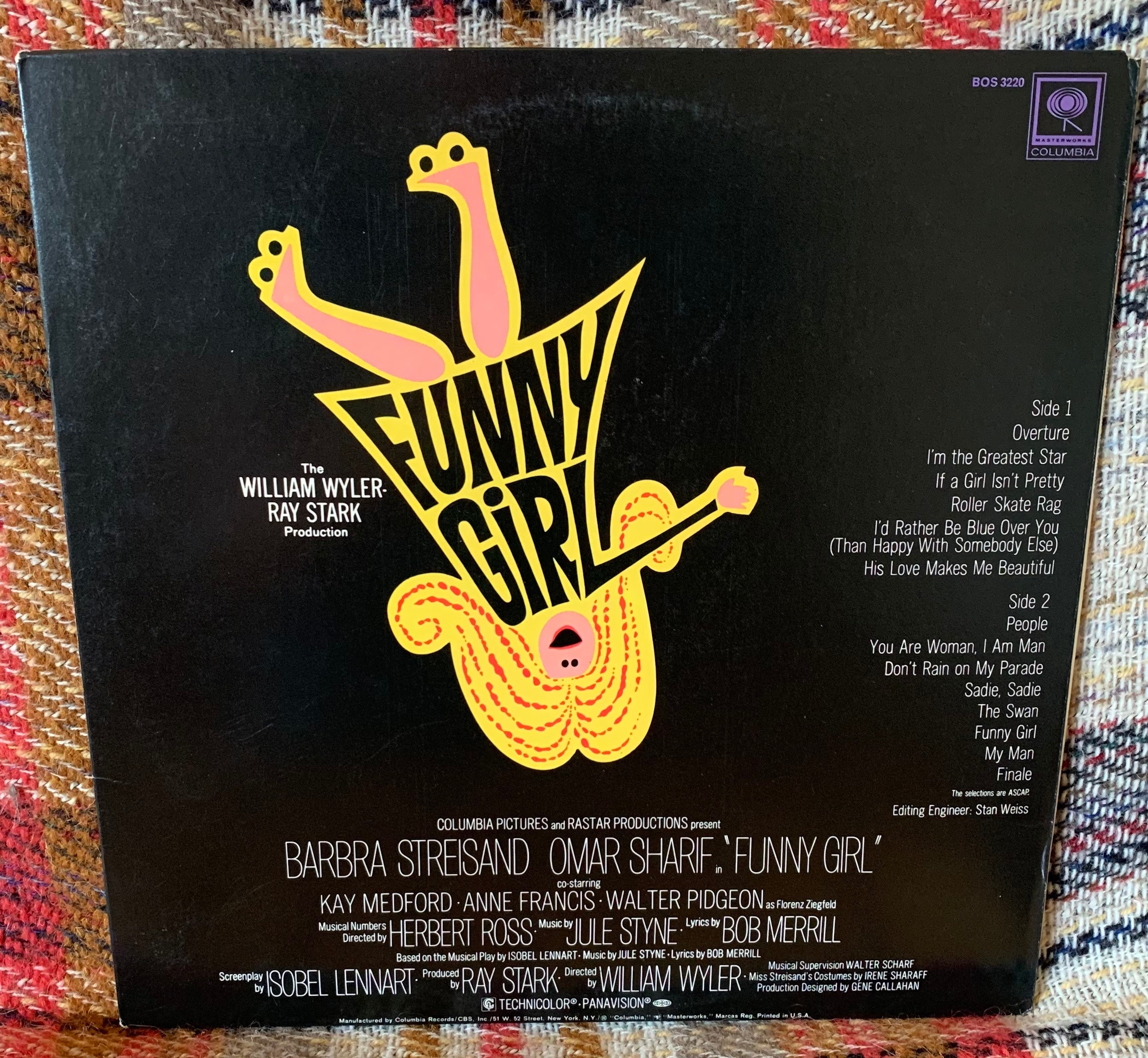Funny Girl Movie Soundtrack LP Vinyl Record Barbra Streisand Etsy