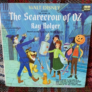 The Scarecrow of Oz Disneyland Records LP Storybook and Vinyl