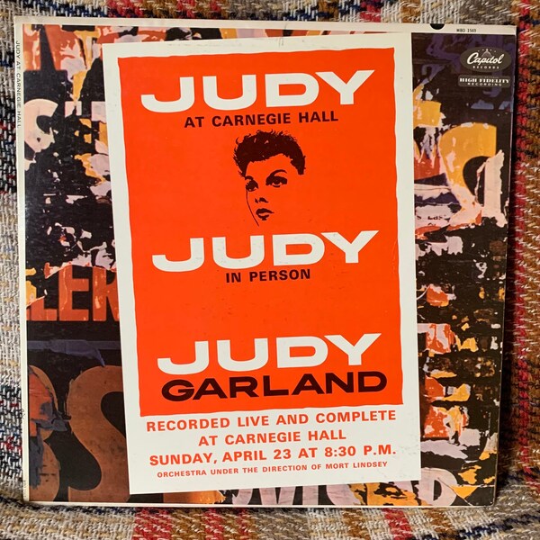 Judy Garland Live at Carnegie Hall 2x LP Vinyl Record Original MONO
