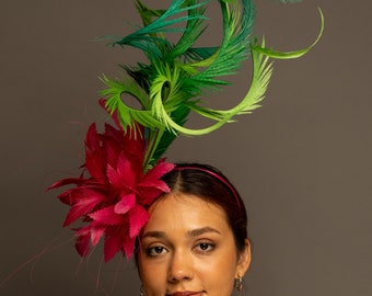 Colorful Kentucky Derby Hat, Fascinator, Women's Derby Hat, Fascinator Hat - THG6117