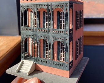 Kit de casa de bonecas em miniatura de Nova Orleans na escala 1:144