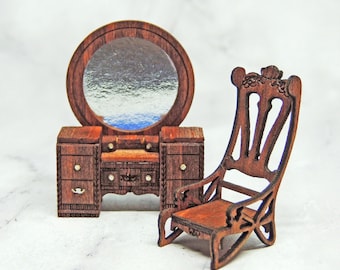 1:48 Waterfall Vanity & Chair