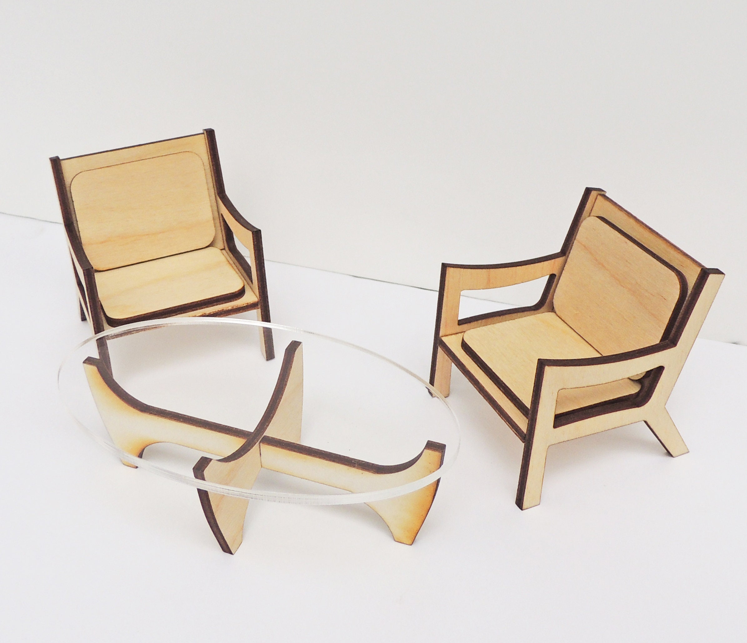 1:12 Mid Century Furniture Set Kit - Etsy Israel