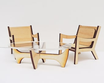 1:12 Mid Century Furniture Set Kit