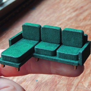 1:48 Miniature Velvet Couch KIT