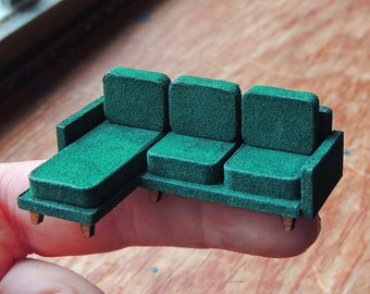 1:48 Miniature Velvet Couch KIT