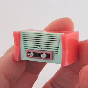 1:12 Miniature Retro MCM Radio