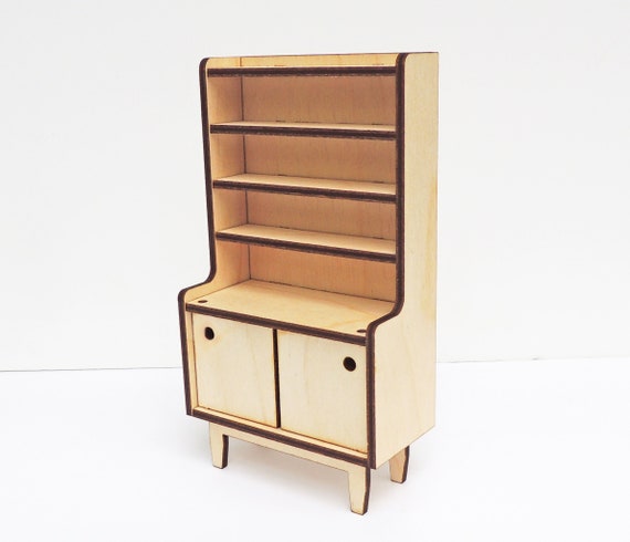 1:12 Mid Century Bookcase Kit