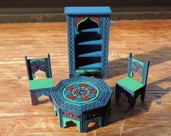 Kit de sala de estar marroquina em miniatura na escala 1:48