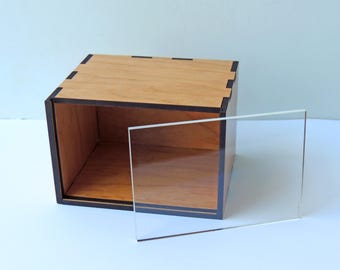 Kit de caixa de quarto em madeira compensada de cerejeira na escala 1:48
