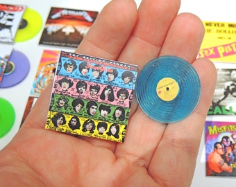 Disque vinyle miniature coloré à l&#39;échelle 1:12
