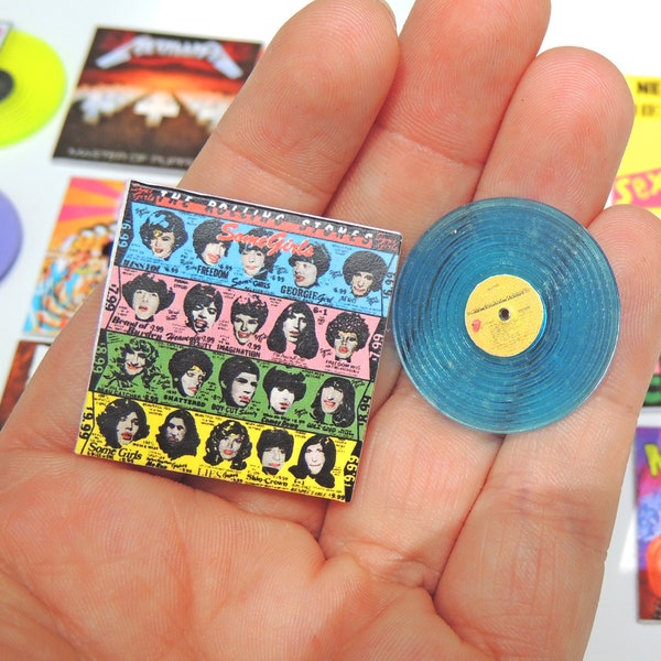 1:12 Miniature Colored Vinyl Record