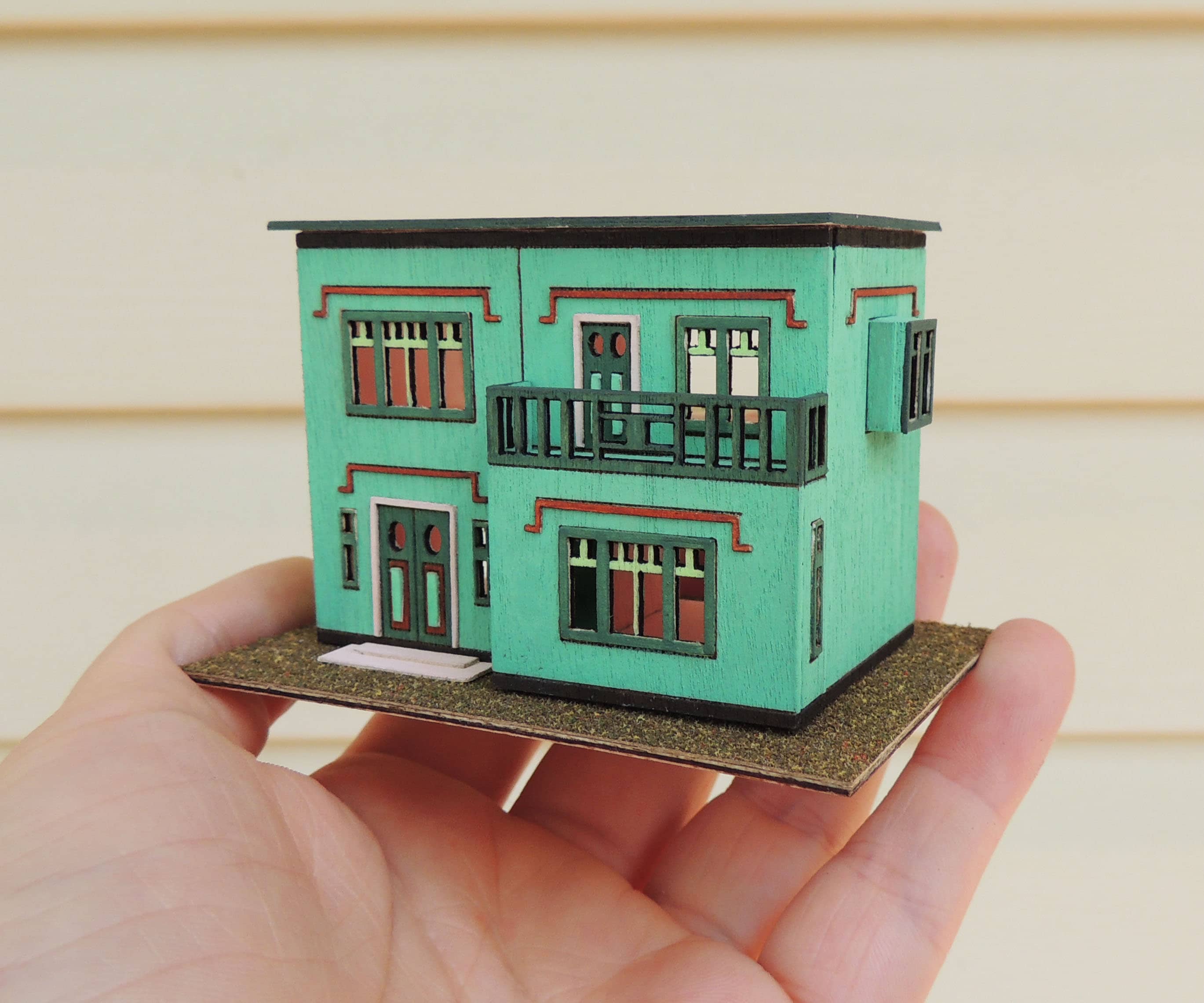 1 144 Scale Art Deco Dollhouse KIT Etsy Canada