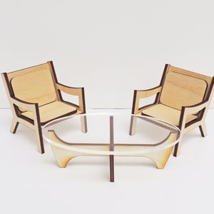 1:12 Mid Century Furniture Set Kit
