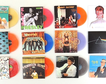 Disque vinyle miniature coloré à l&#39;échelle 1:12