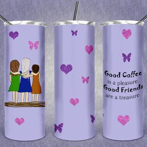 Vrienden, Tumbler, sjabloon, sublimatie, 20oz skinny, 20oz taps toelopend, digitaal, ontwerp, origineel, PNG, JPG, PDF, goede vrienden, koffie, offerte