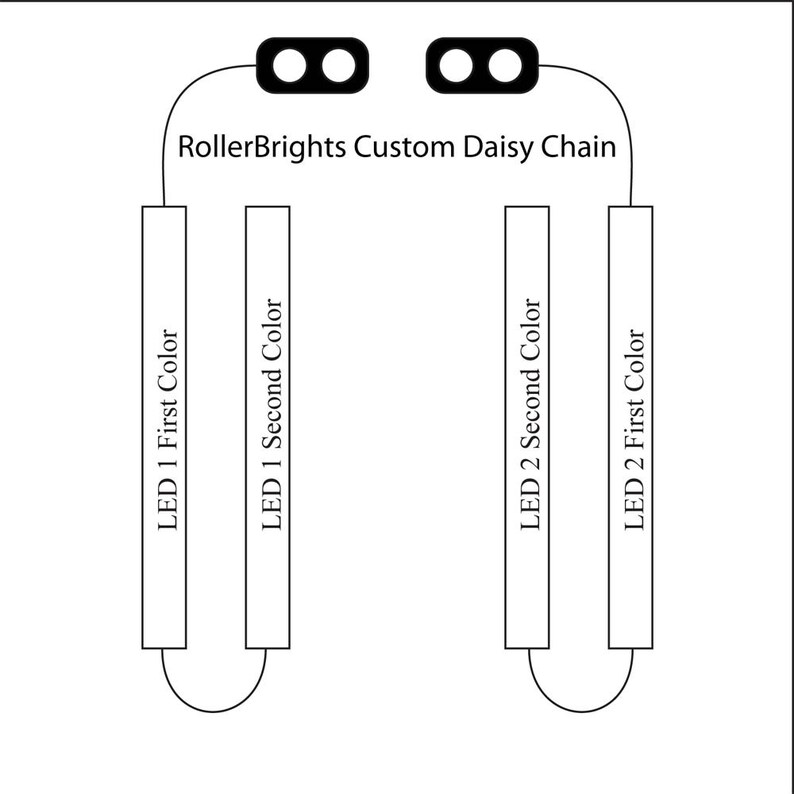 Daisy Chain RollerBrights LED lights for Skates Free Battery Etsy