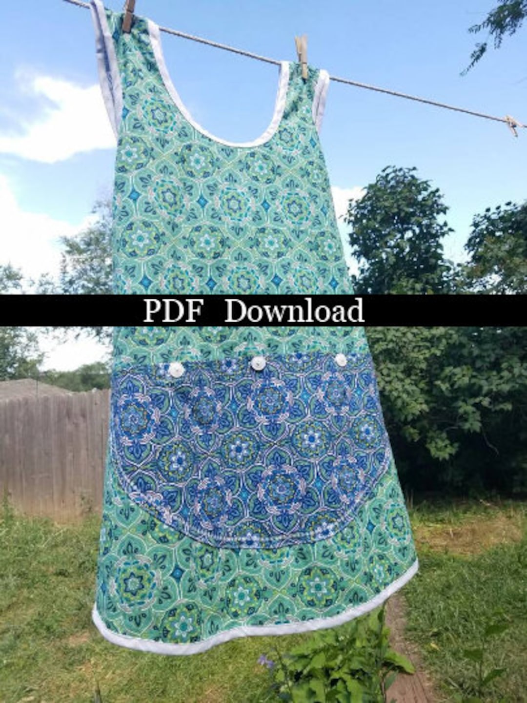 PDF Download Cross Back Apron Fits Small to XL Pattern - Etsy