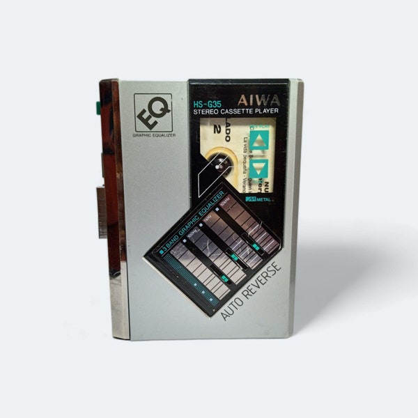 Aiwa vintage Kassettenspieler Walkman HS-G35 Grafik-Eq Autoreverse gearbeitet