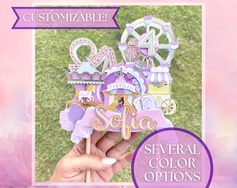 Carnival Cake Topper: Light-Up Shaker, Theme Park Party Decor