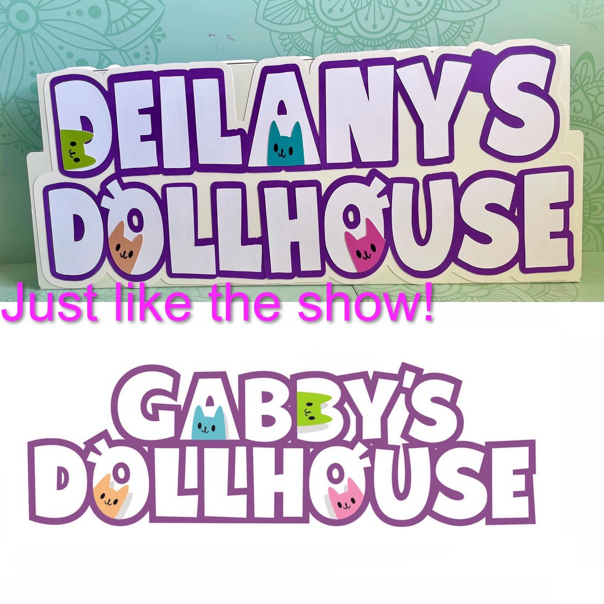 Gabbys Dollhouse Sign/logo/birthday Etsy UK
