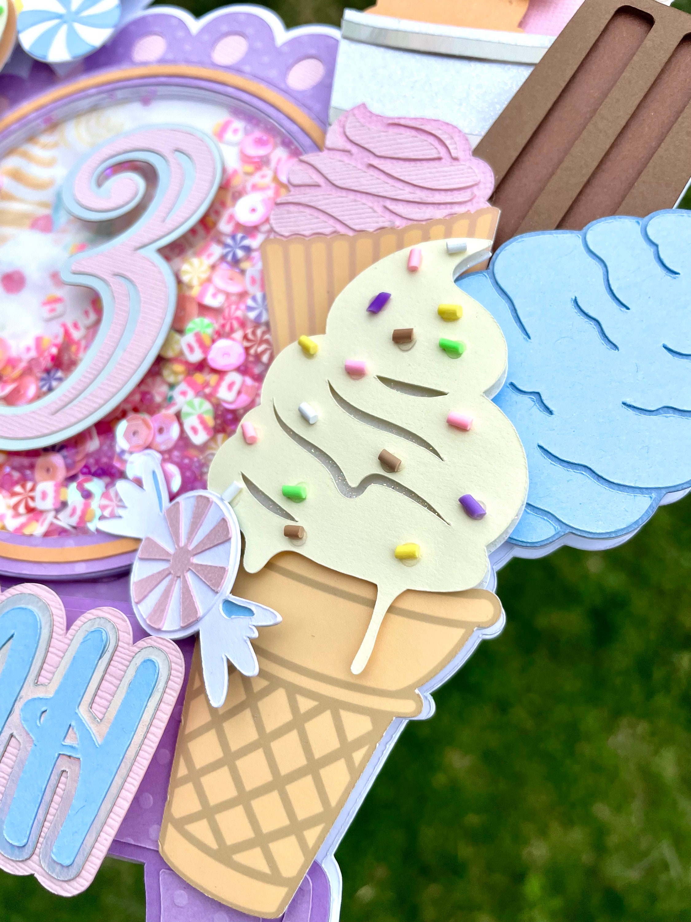 Ice Cream & Treats Birthday Cake Topper