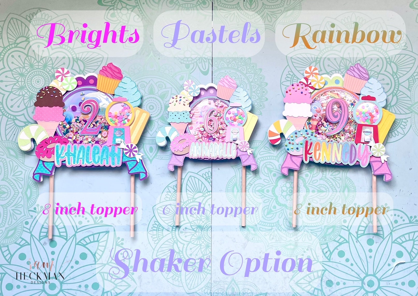 Ice Cream Birthday Cake Topper
